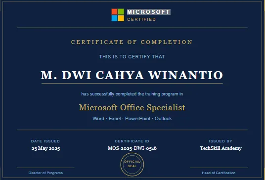 Certificate photo
